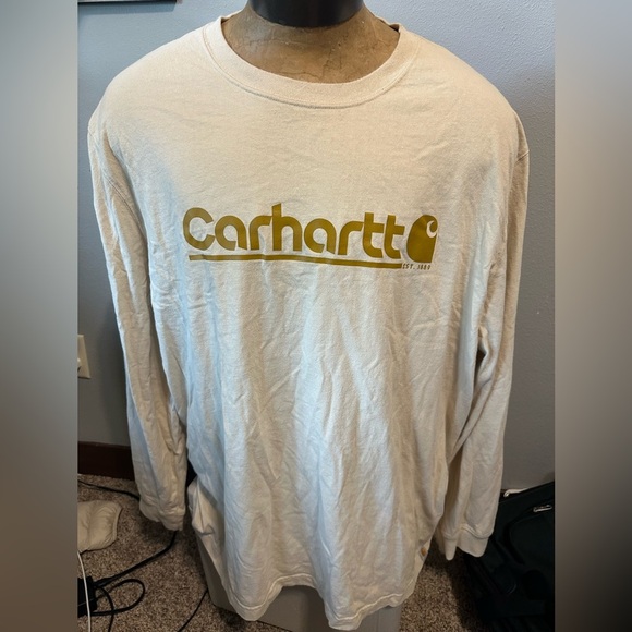 Carhartt Other - Carhartt Men's 3XL Cream Long Sleeve Shirt